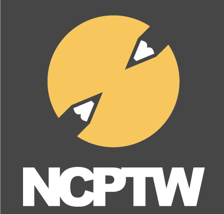 NCPTW Logo; two pencil pointed towards each other on a yellow circle. NCPTW in all caps below.